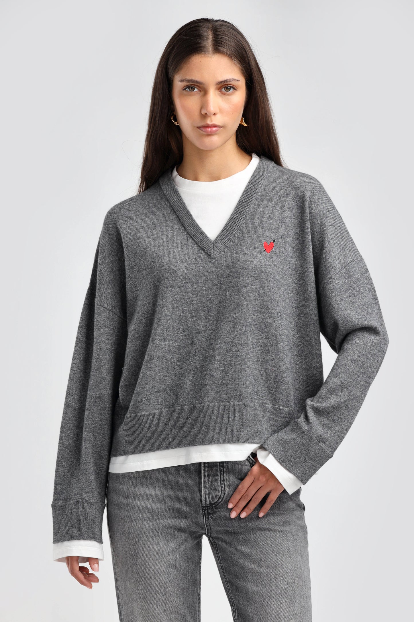 Pullover Groove in Grau