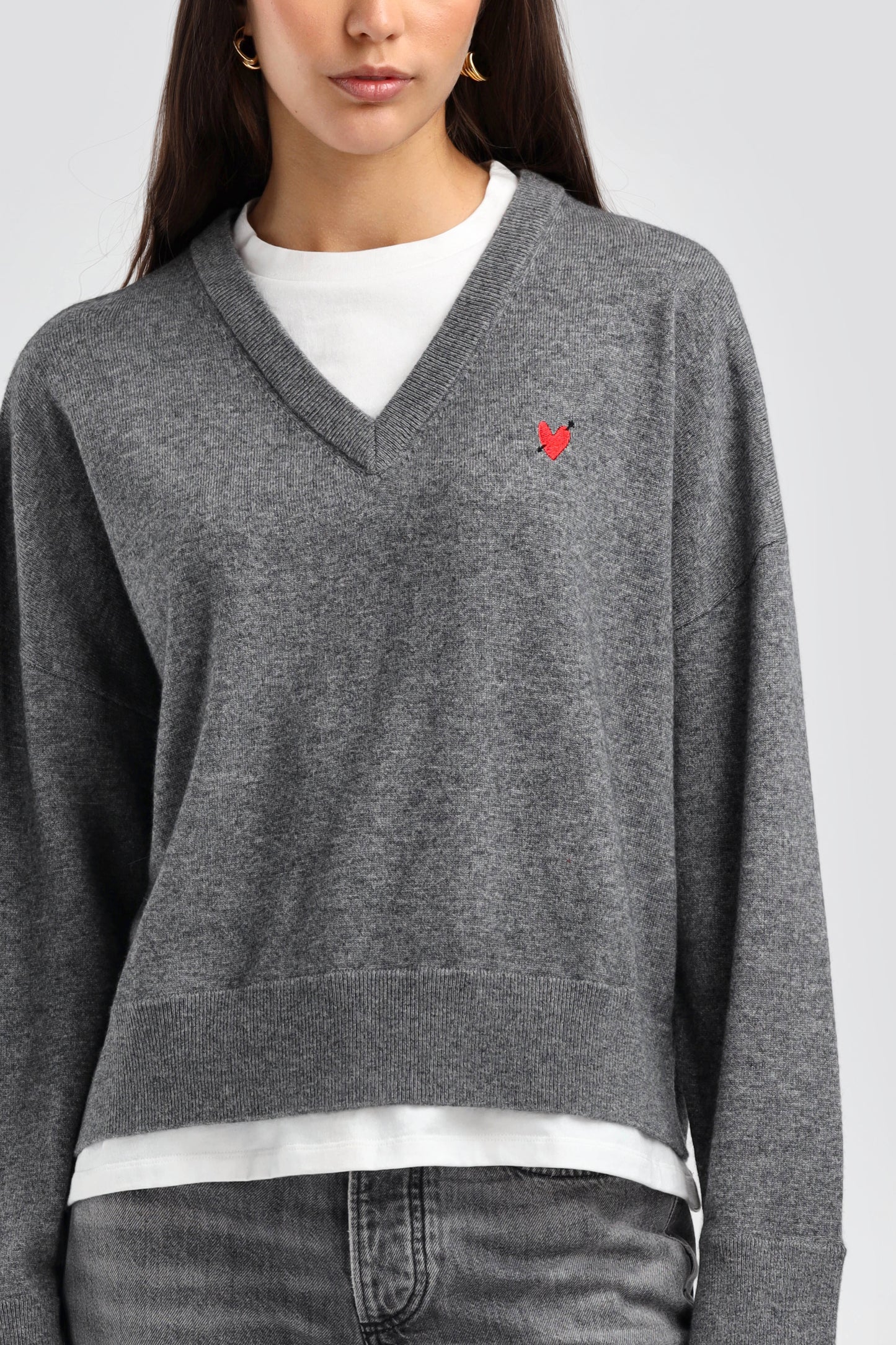 Pullover Groove in Grau