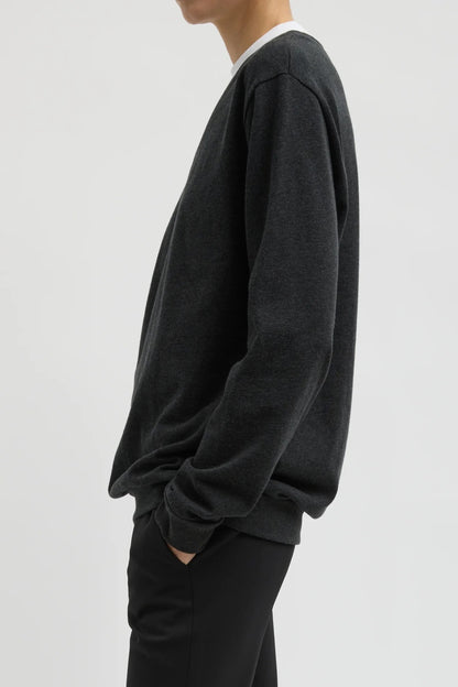 Trompe L'Oeil Sweater In Grey/White