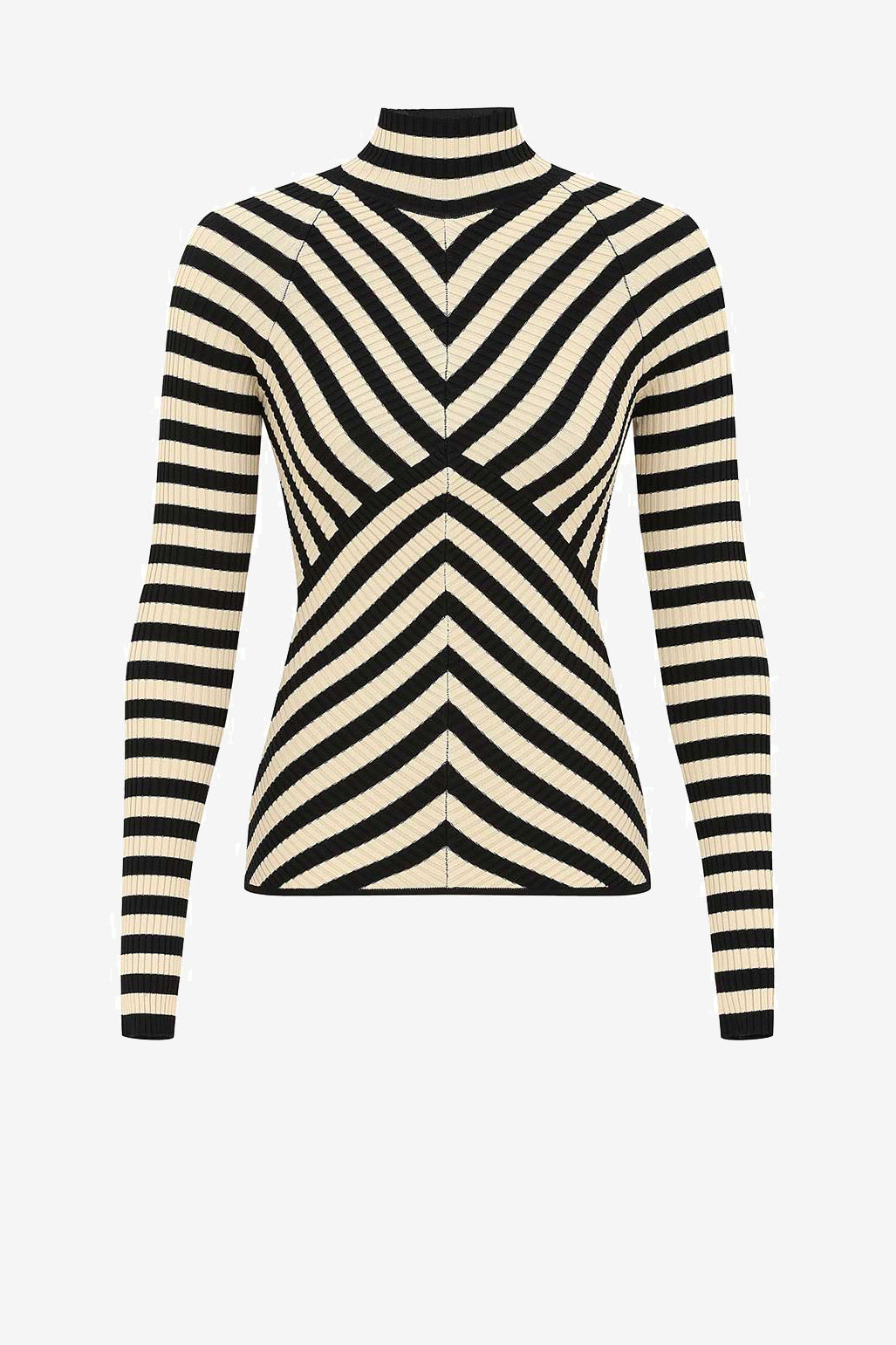 Valiant Deco Sweater in Black/Cream
