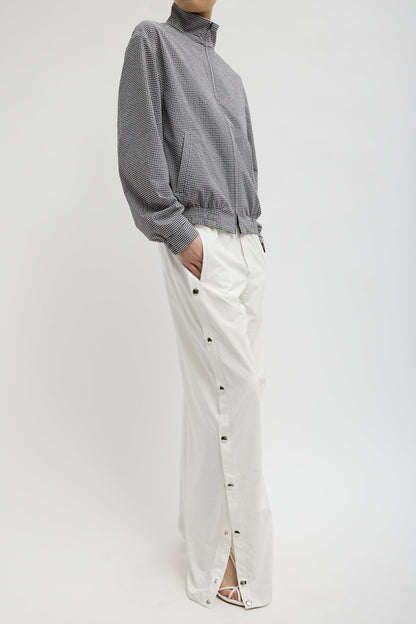 Snap jogger pants in white