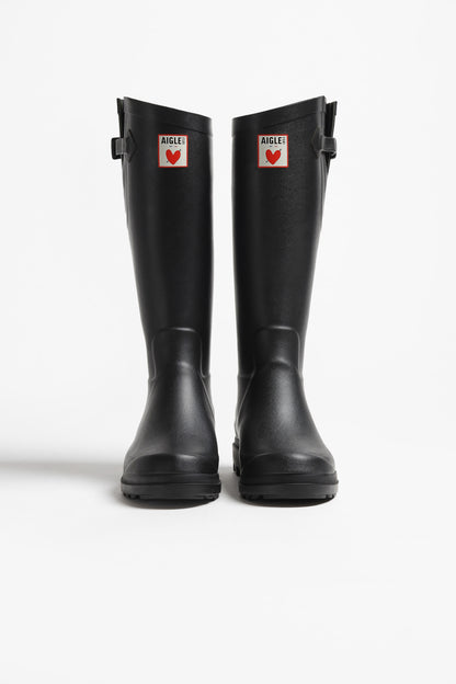 Regenstiefel 'Heart' in SchwarzAigle x Anita Hass - Anita Hass