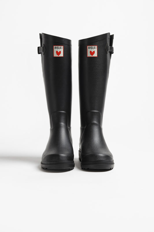 Regenstiefel 'Heart' in SchwarzAigle x Anita Hass - Anita Hass