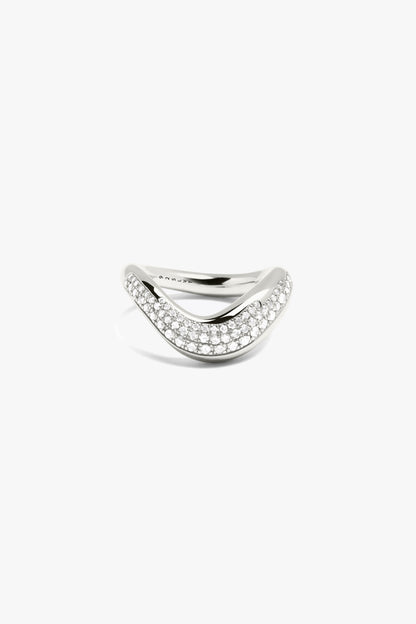 Ring Curvy Pavé Diamonds in SilberLilian von Trapp - Anita Hass