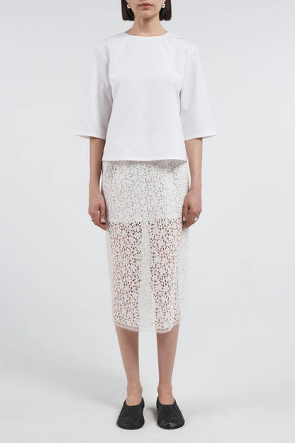 Rock Lace Ruched in WeißMaria McManus - Anita Hass