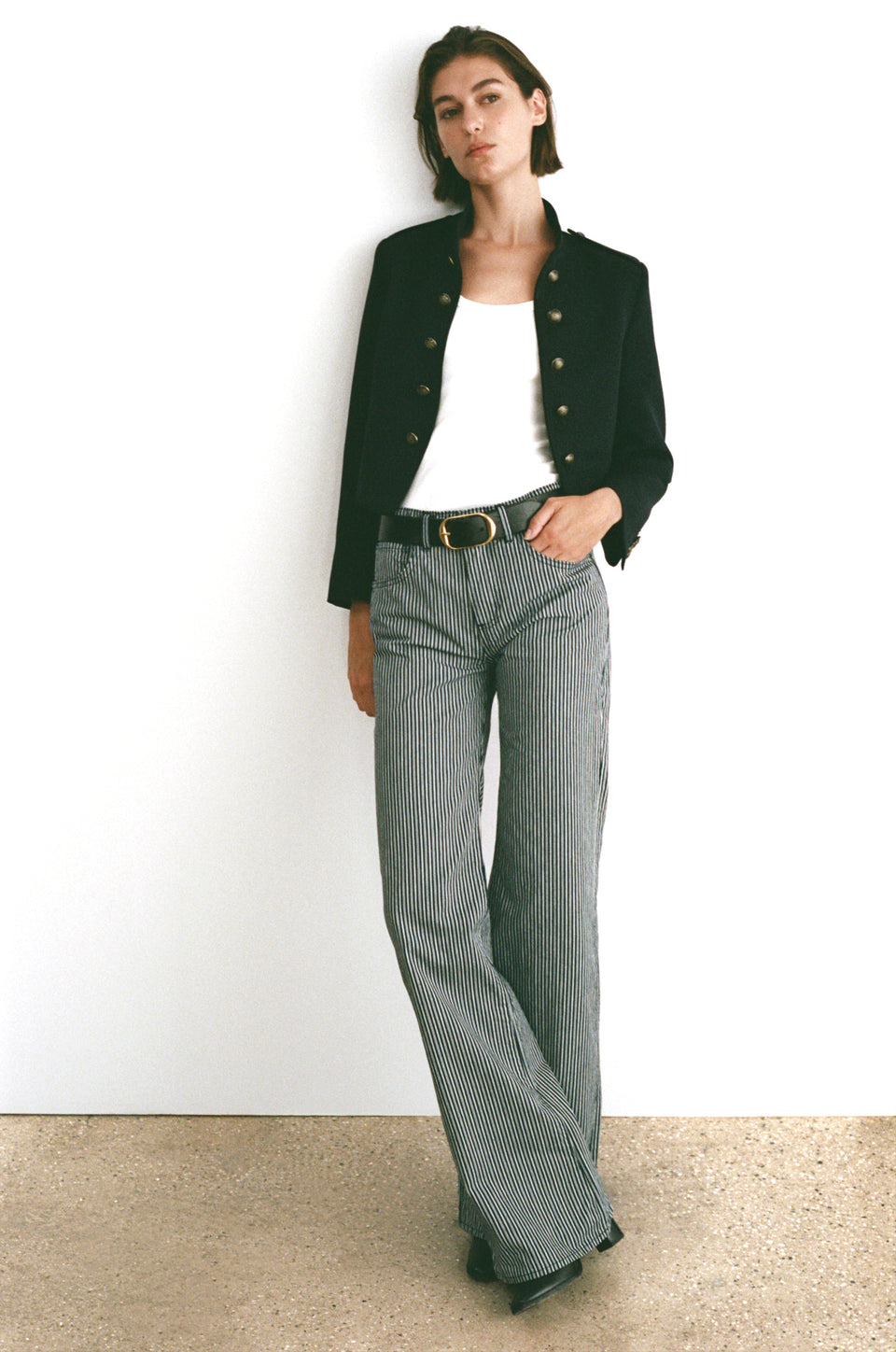 Celia jeans in Railroad Striped