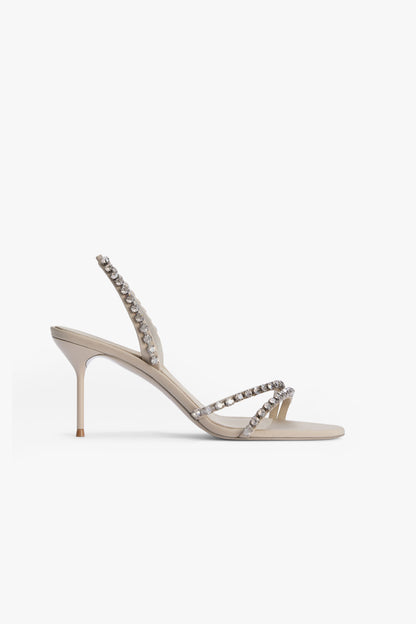 Lidia 70 sandaal in Ebano Grey/Diamond