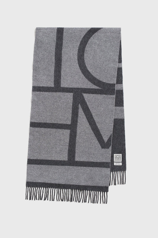 Schal Monogram in Grey MelangeToteme - Anita Hass