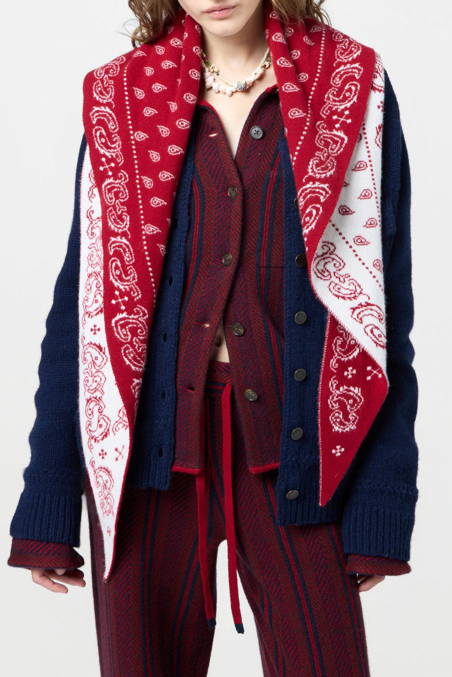 Scarf The Wild Rag in Ruby/Cream