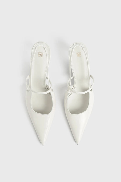 Slingback-Pumps in Off White