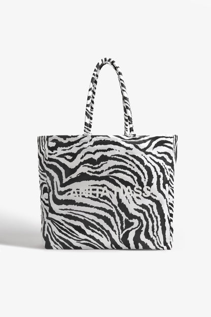 "Heart" Small Tote in White Zebra by Anita Hass - Anita Hass