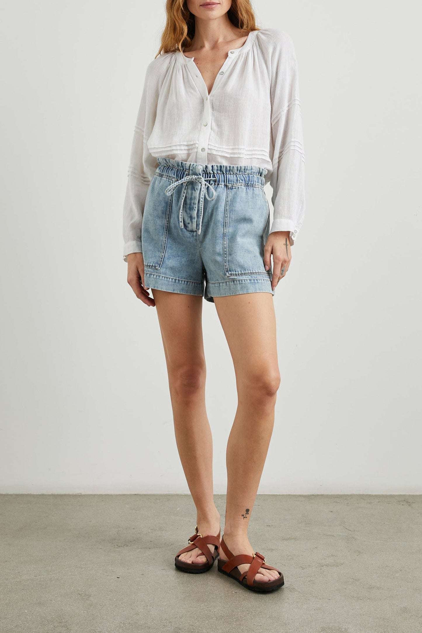 Shorts Foster in Faded IndigoRails - Anita Hass