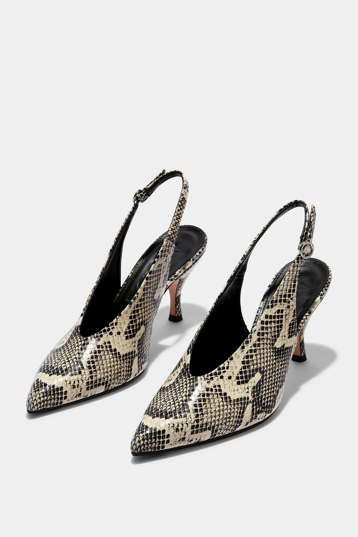 Slingbacks Carla in Creamy Snakeaeyde - Anita Hass