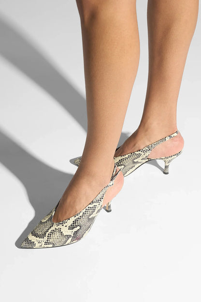 Slingbacks Carla in Creamy Snakeaeyde - Anita Hass