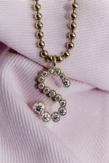 Soprano S necklace with diamonds