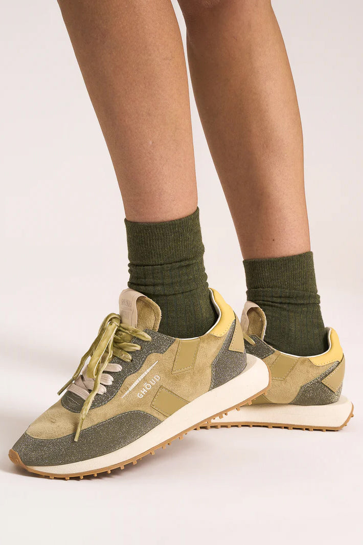 Sneaker Rush Starlight in Glitter Khaki/Velvet GoldGhoud - Anita Hass