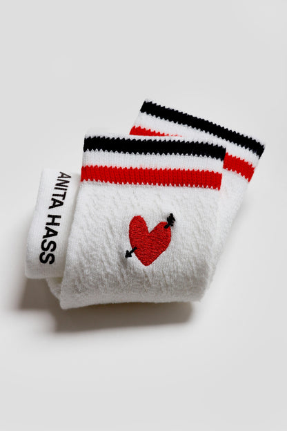 Socken Pointelle 'Heart' in IvoryAnita Hass - Anita Hass