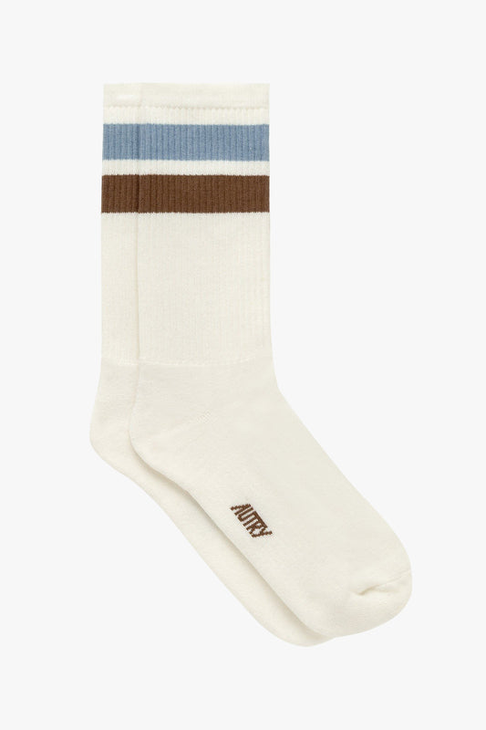 Socken Stripes in Cream/SkyAutry - Anita Hass