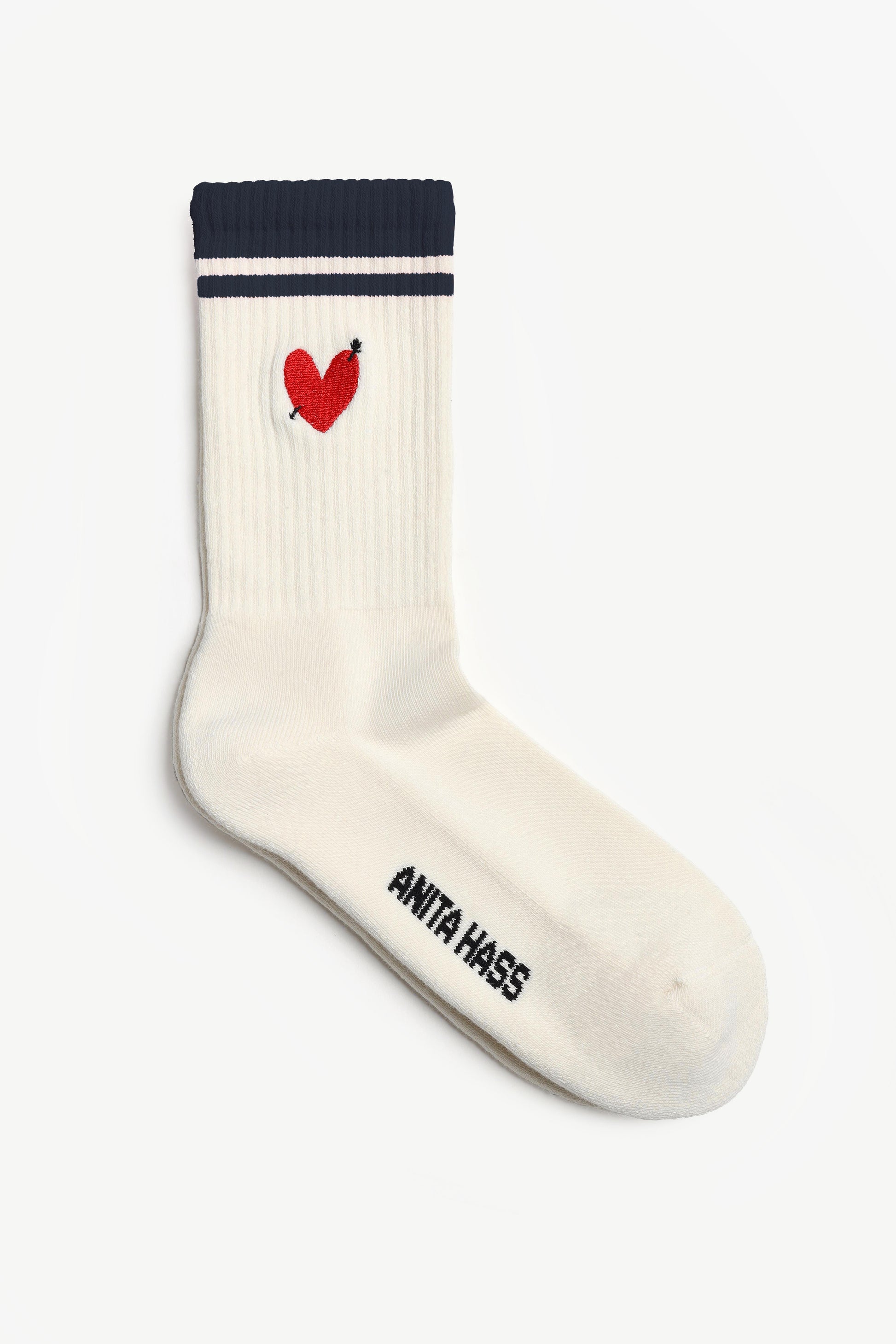 Sportsocken Heart in Off White/NavyAnita Hass - Anita Hass