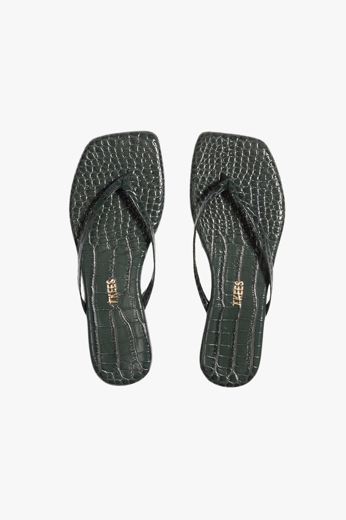 Sandale Lili Square in Croco EmeraldTKees - Anita Hass