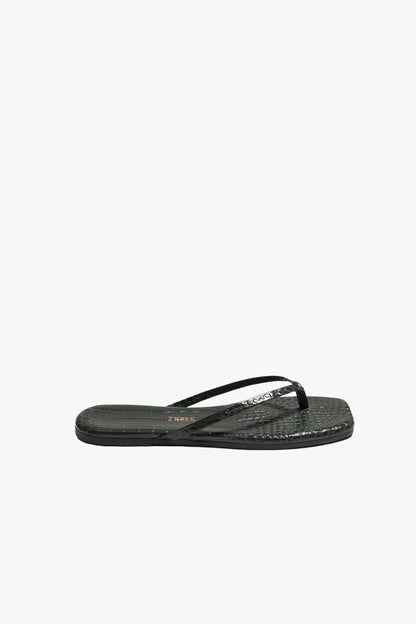 Sandale Lili Square in Croco EmeraldTKees - Anita Hass