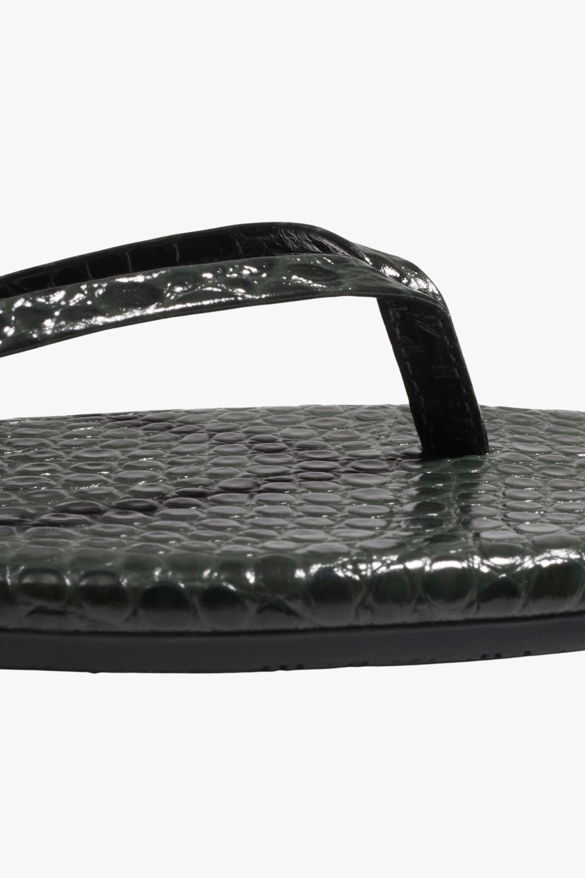 Sandale Lili Square in Croco EmeraldTKees - Anita Hass