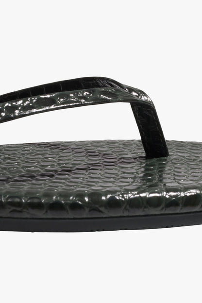 Sandale Lili Square in Croco EmeraldTKees - Anita Hass