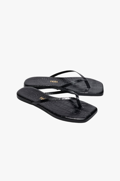 Sandale Lili Square in Croco SableTKees - Anita Hass