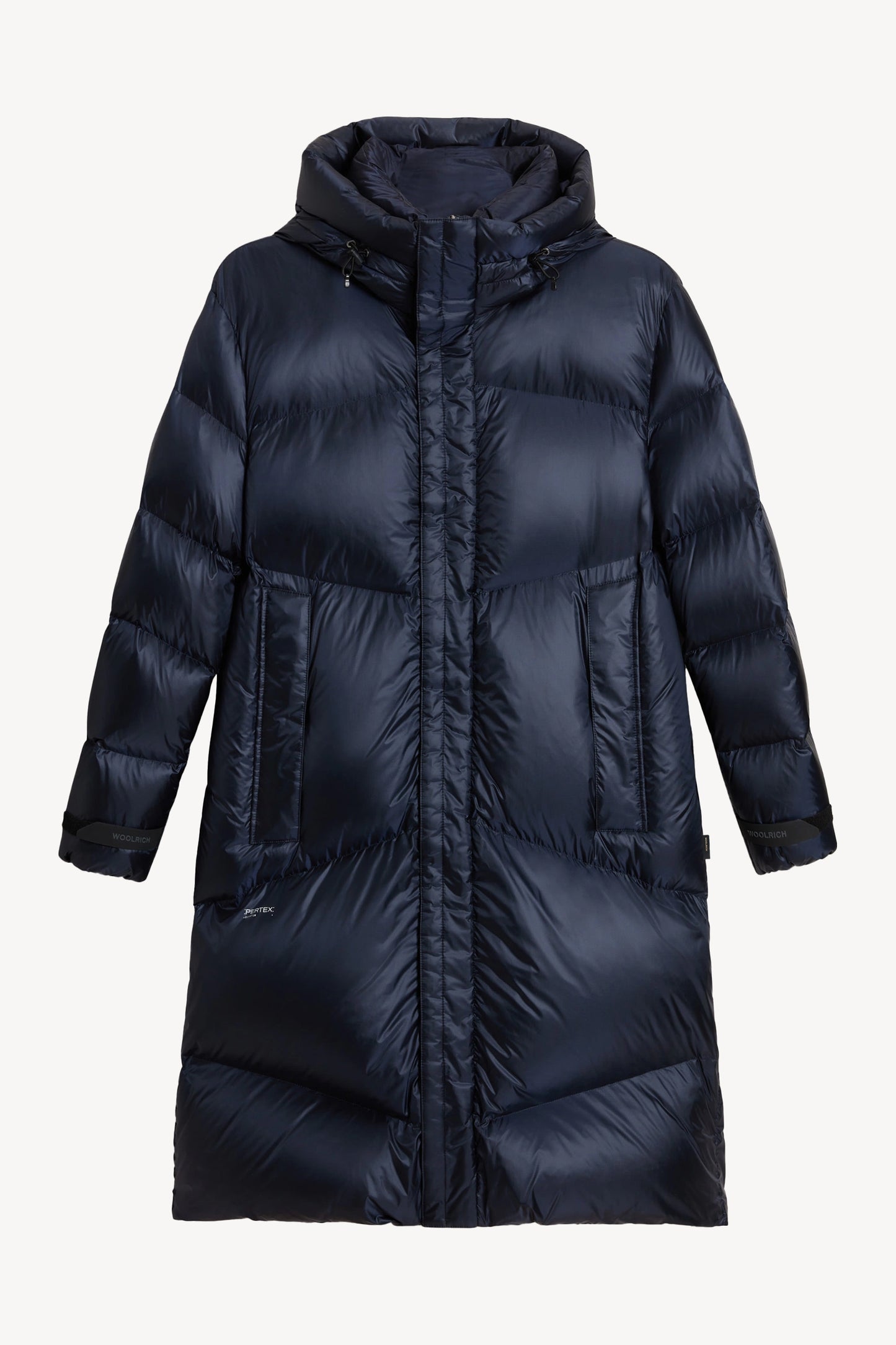 Quilted parka in Melton Blue