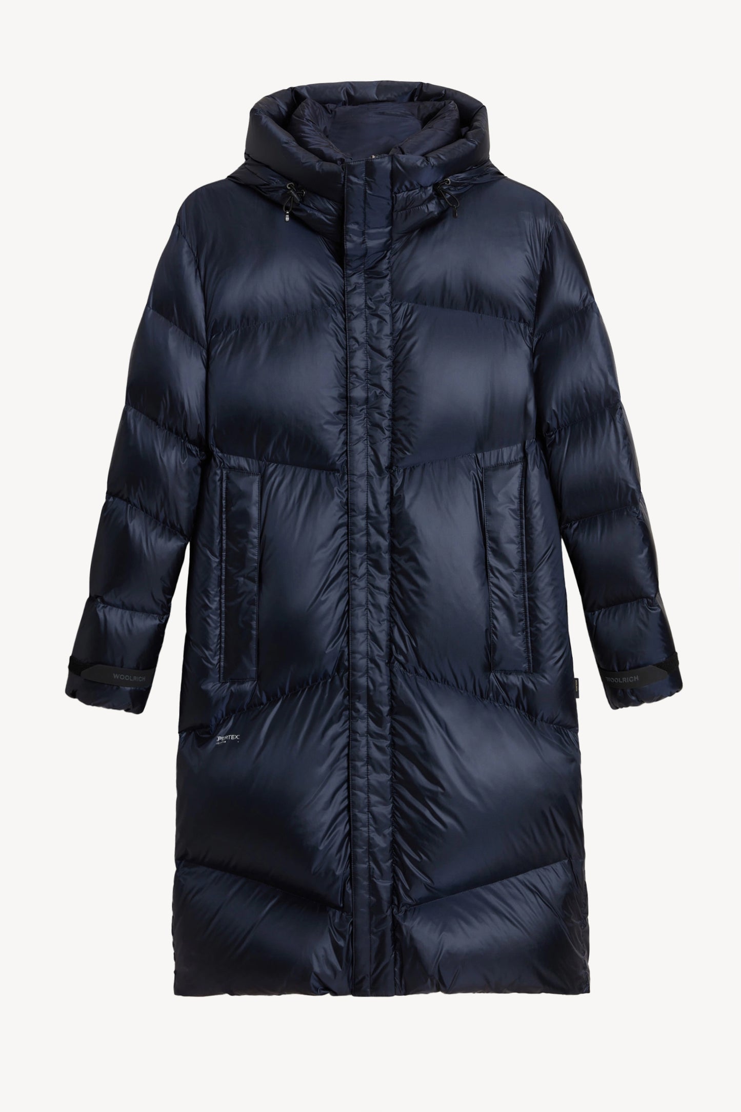 Quilted parka in Melton Blue