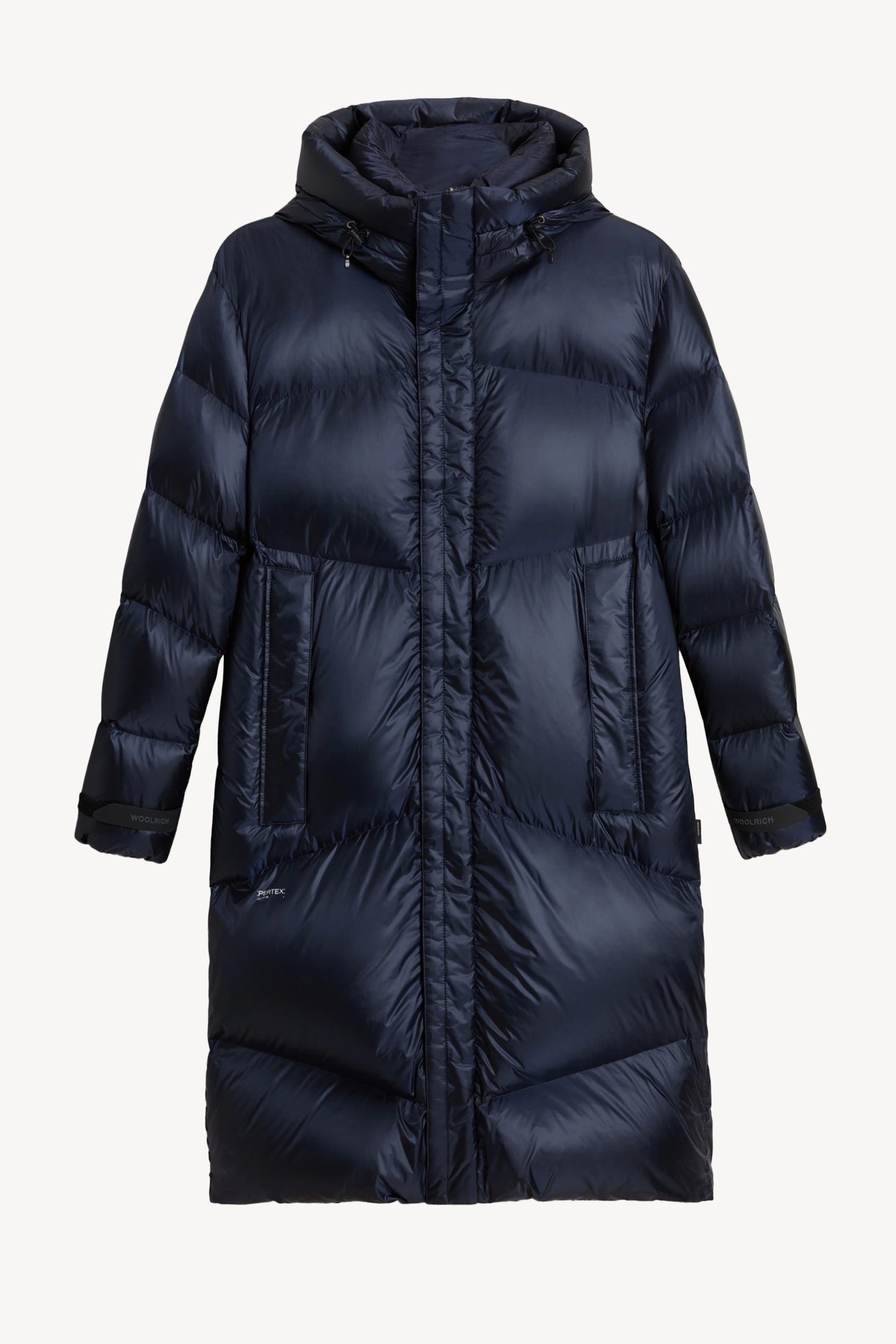 Quilted parka in Melton Blue