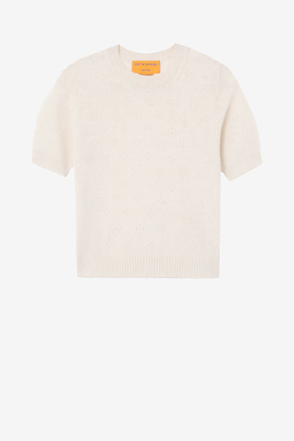 Compass knitted shirt in cream
