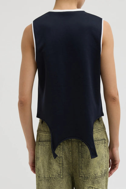Active Flip knitted top in navy