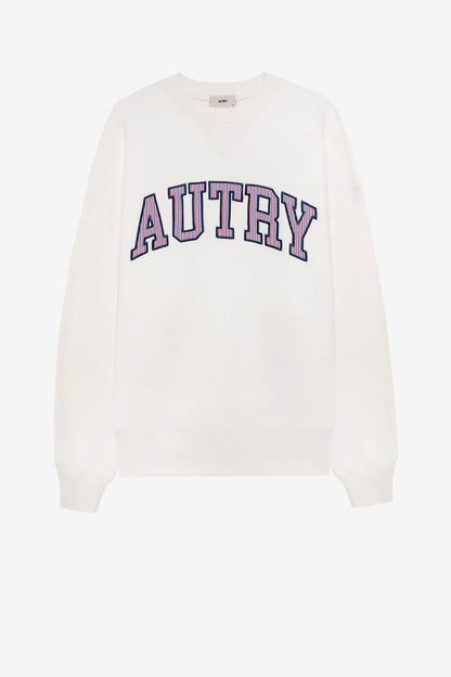 College sweatshirt in white/red/blue