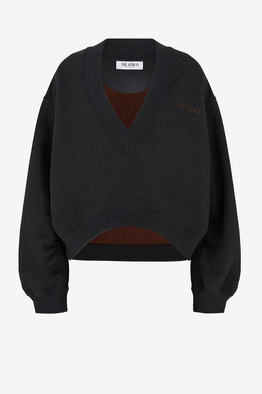 Sweatshirt Fade in Schwarz/Braun