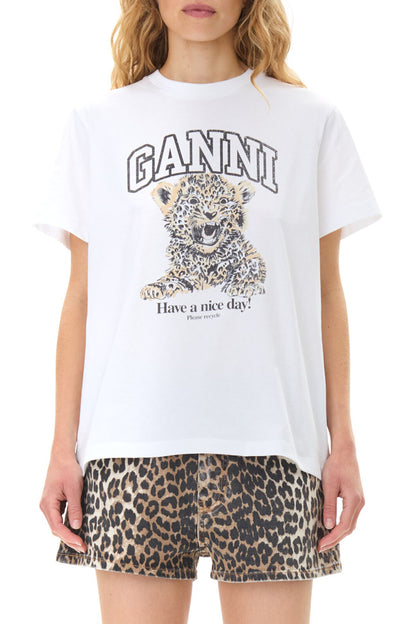 T-Shirt Basic in LeopardGanni - Anita Hass