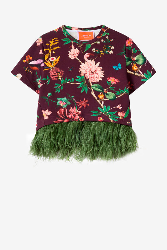 T-Shirt La Scala Zooflora in Bordeaux