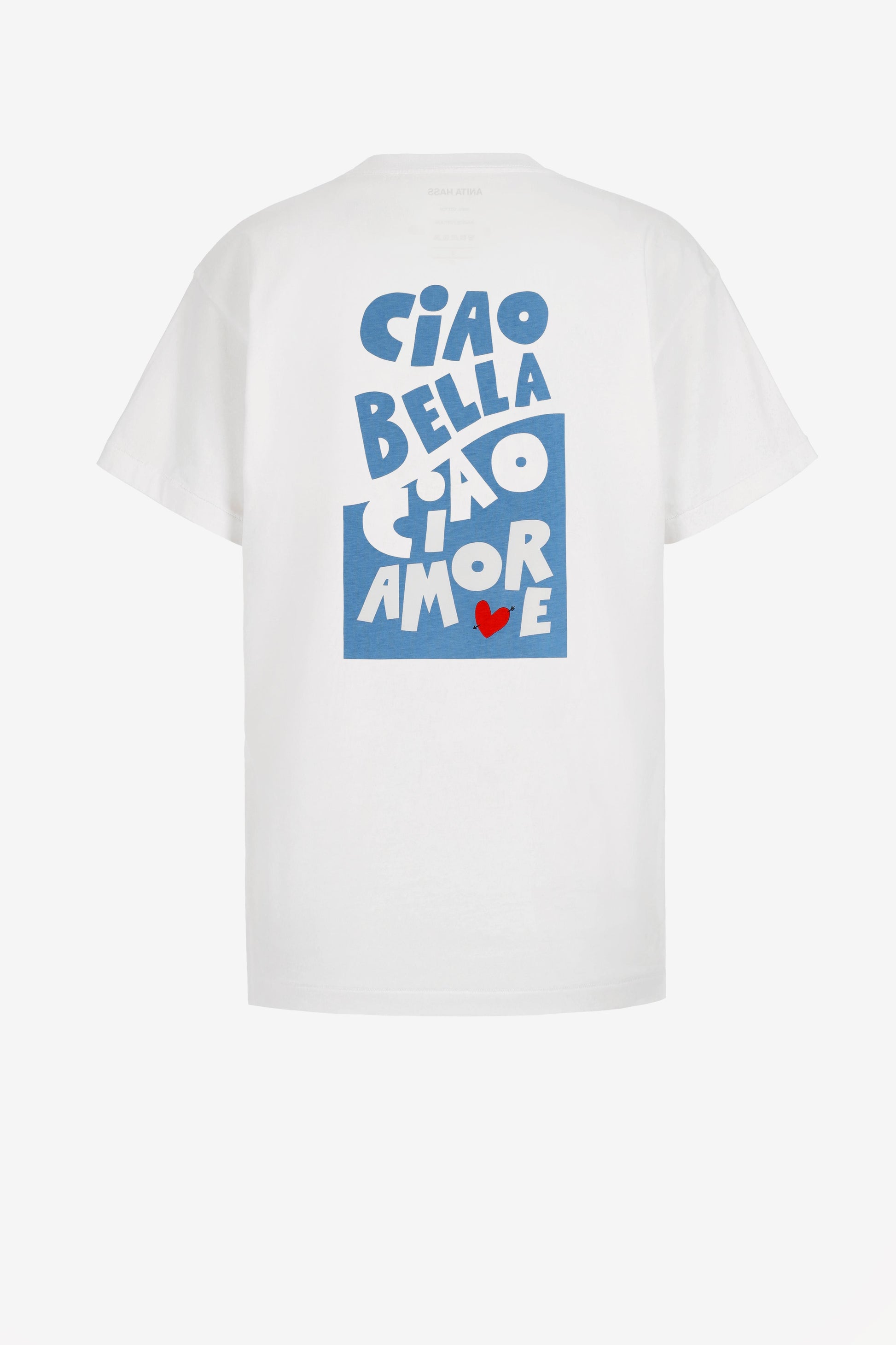 T-Shirt 'Ciao Amore' in White – - Main Image