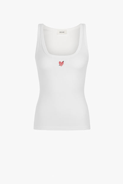 Tank Top Pearl Heart in WeißAnita Hass - Anita Hass