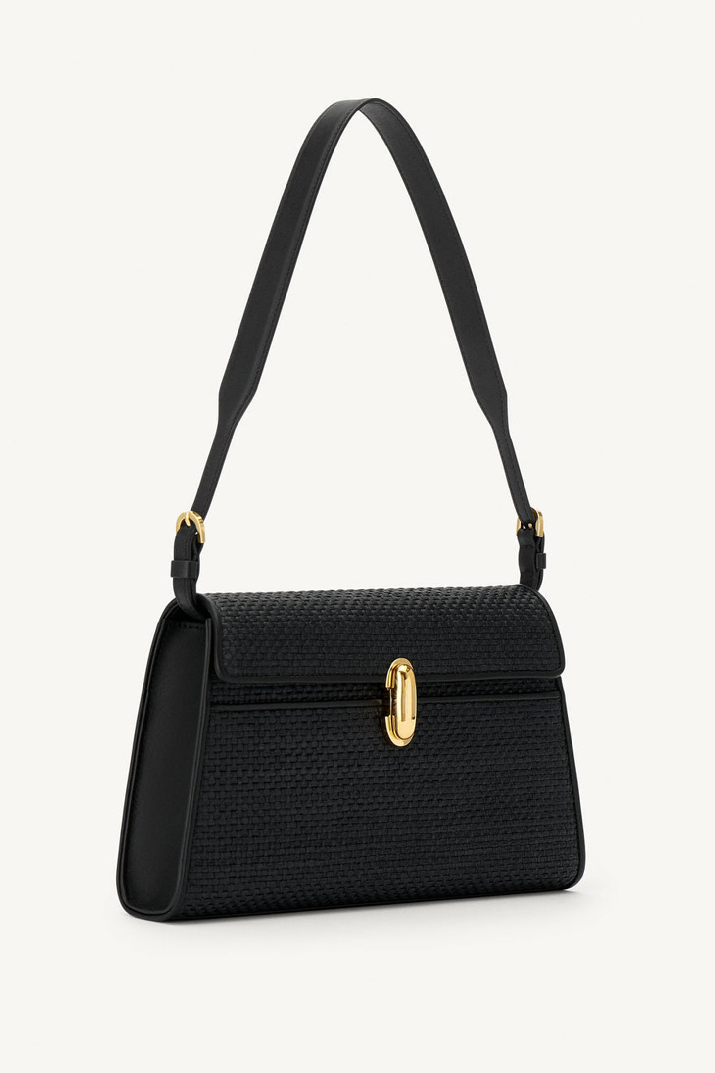 Tasche Symmetry in Raffia SchwarzSavette - Anita Hass