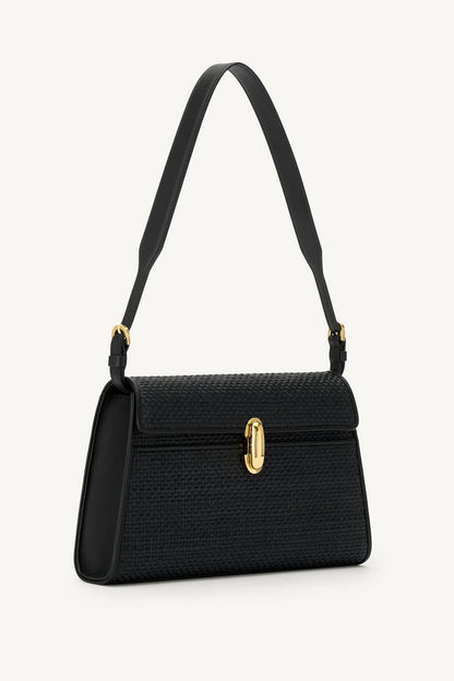 Tasche Symmetry in Raffia SchwarzSavette - Anita Hass