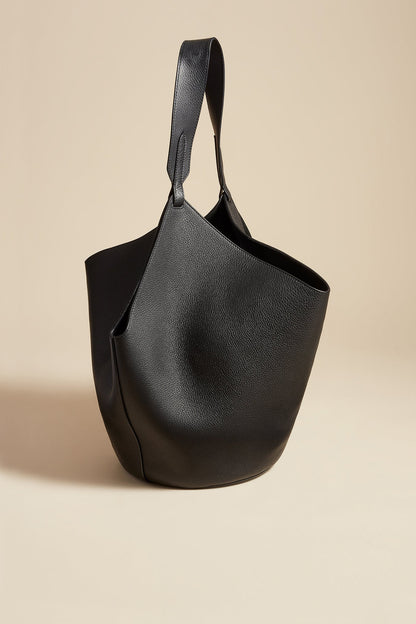 Tasche Lotus Medium in Schwarz PebbledKhaite - Anita Hass