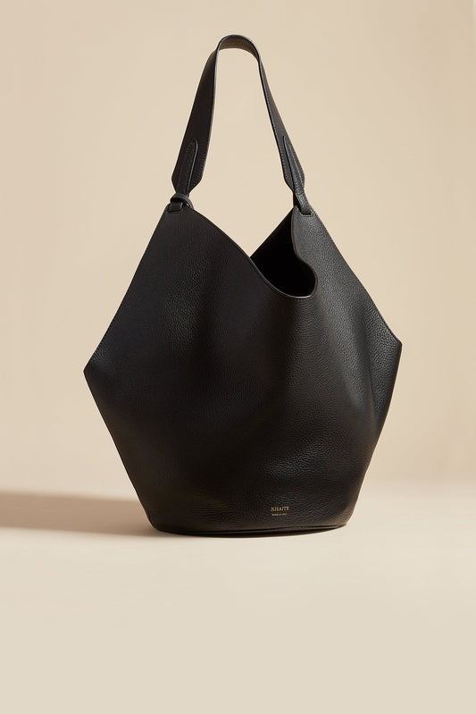 Tasche Lotus Medium in Schwarz PebbledKhaite - Anita Hass