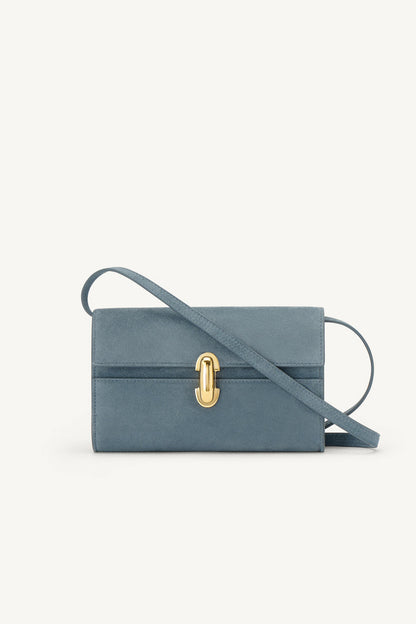 Tasche Symmetry Mini in Suede DenimSavette - Anita Hass