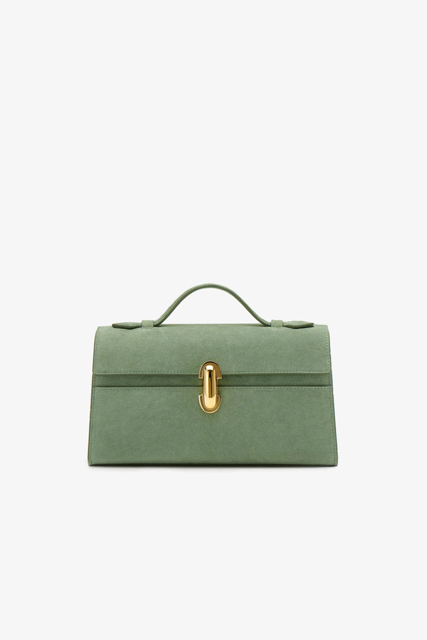 Symmetry Pochette Bag in Cactus Suede