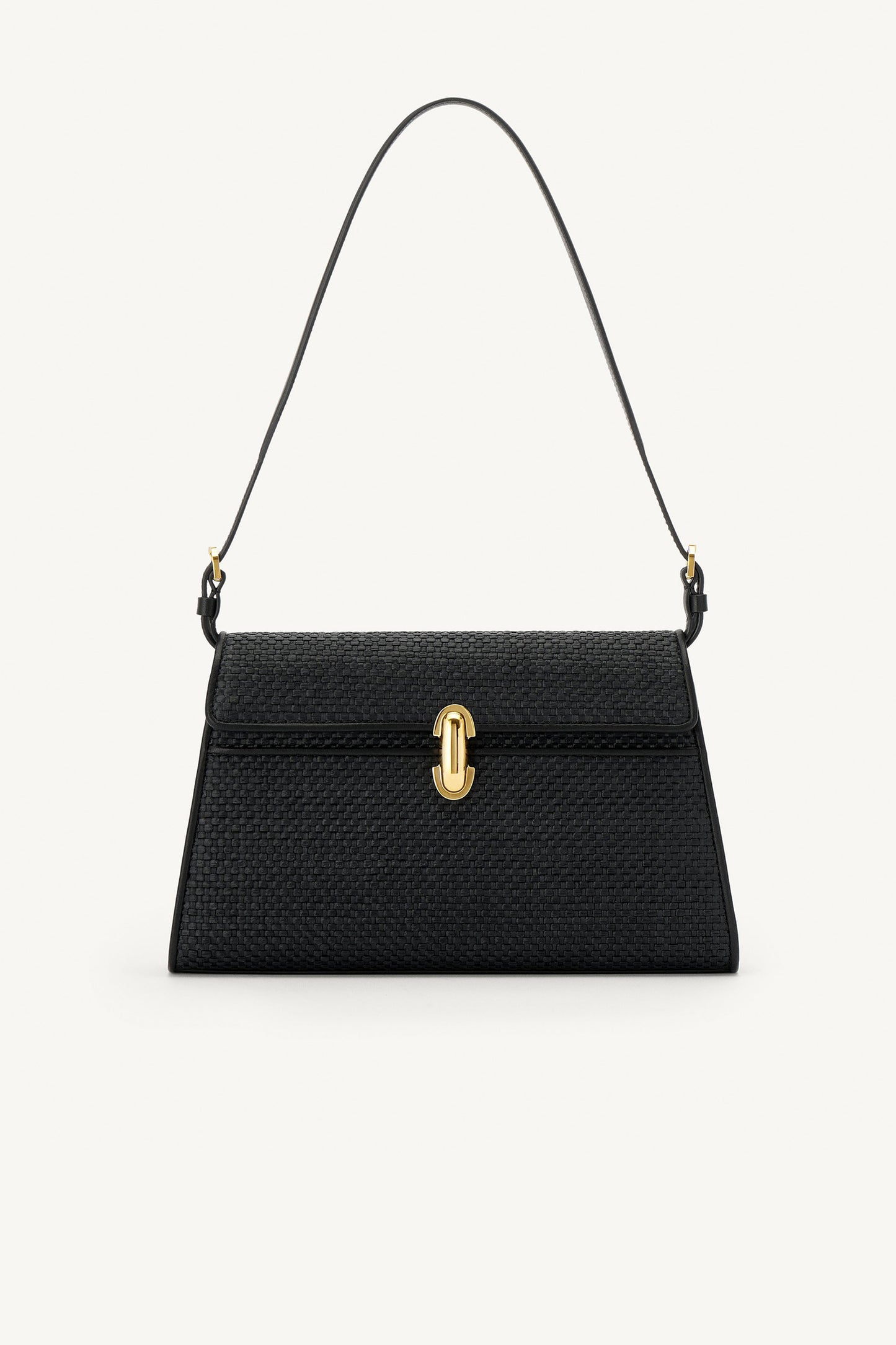 Tasche Symmetry in Raffia SchwarzSavette - Anita Hass