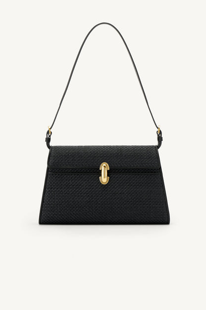 Tasche Symmetry in Raffia SchwarzSavette - Anita Hass