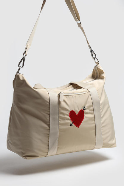 Tasche 'Heart' in Beige NylonAnita Hass - Anita Hass