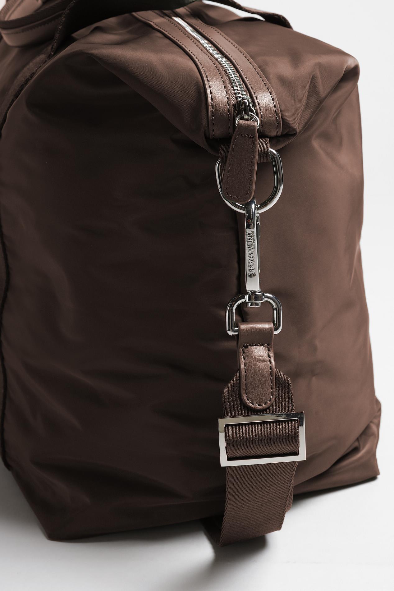 Heart' bag in brown nylon