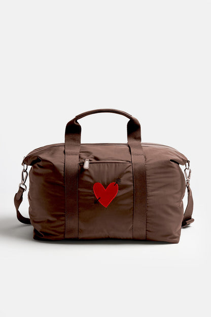 Tasche 'Heart' in Braun NylonAnita Hass - Anita Hass